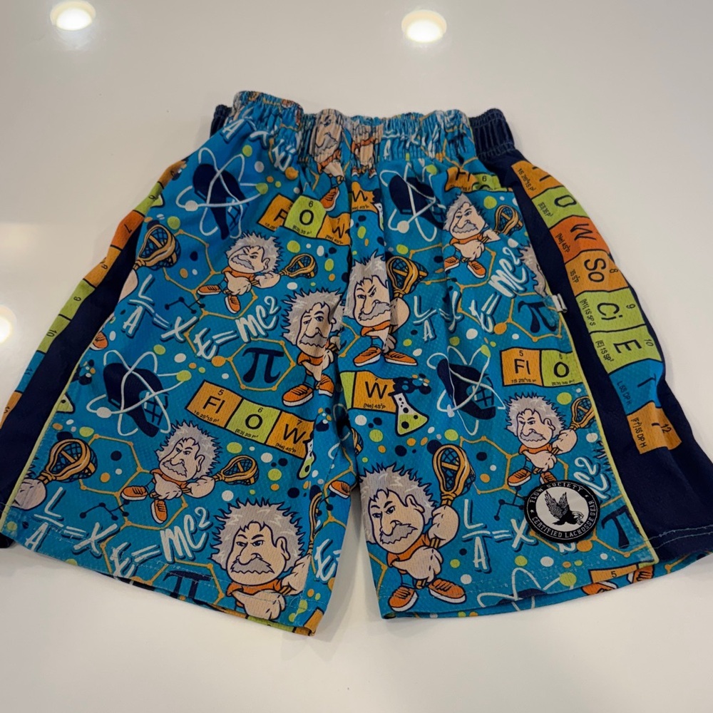 Kids Flow Society  Science Print Athletic Shorts - Blue size Youth Small